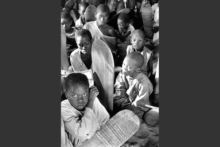 Schoolchildren with tablets.