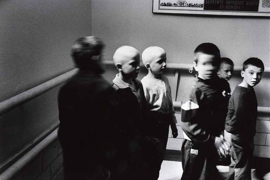 A group of boys in a detention center.